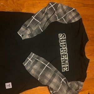 Supreme 1000% REAL  plaid L/S